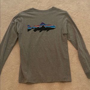 Mens XS grey patagonia long sleeve tee